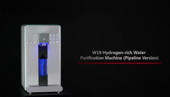 Dispensador de agua de hidrógeno alcalino de sobremesa con filtros de 3 etapas purificación + agua caliente instantánea con 6 temperaturas diferentes + agua de refrigeración