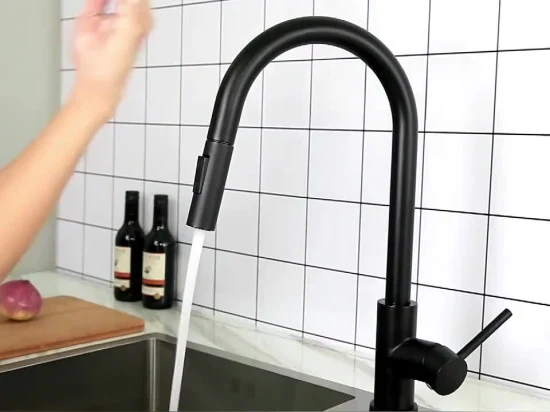 Grifo de agua mezclador de acero inoxidable 304 de gran venta de Amazon, grifo de cocina táctil con Sensor inteligente extraíble de doble función